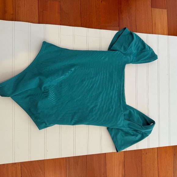 Aritzia Babaton Contour Square Neck Bodysuit in Oxidized Teal - Picture 2 of 4